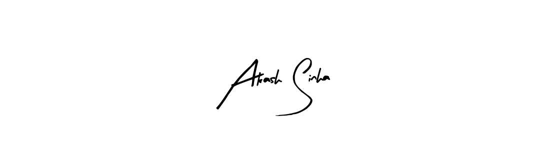 Create a beautiful signature design for name Akash Sinha. With this signature (Arty Signature) fonts, you can make a handwritten signature for free. Akash Sinha signature style 8 images and pictures png