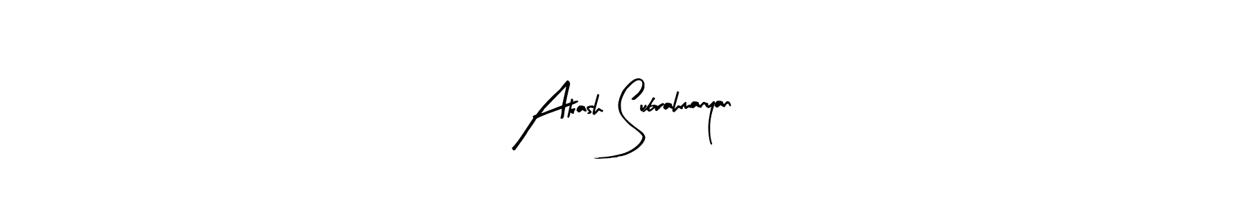 How to make Akash Subrahmanyan signature? Arty Signature is a professional autograph style. Create handwritten signature for Akash Subrahmanyan name. Akash Subrahmanyan signature style 8 images and pictures png
