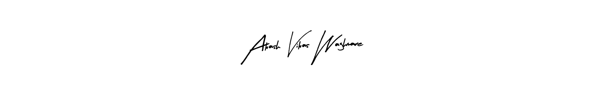 Arty Signature is a professional signature style that is perfect for those who want to add a touch of class to their signature. It is also a great choice for those who want to make their signature more unique. Get Akash Vikas Waghmare name to fancy signature for free. Akash Vikas Waghmare signature style 8 images and pictures png