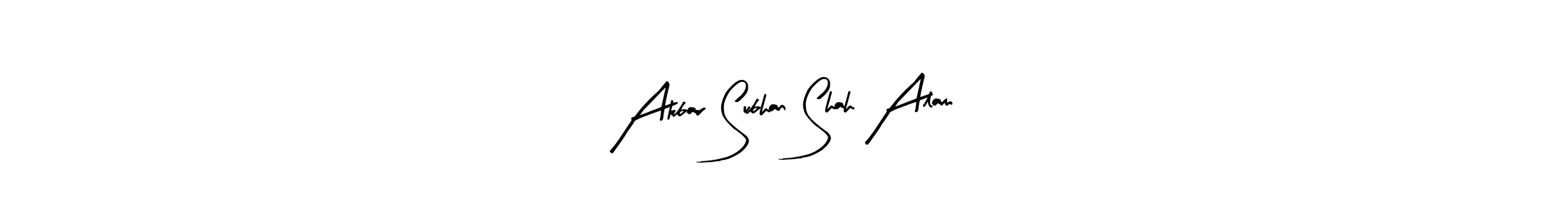 You can use this online signature creator to create a handwritten signature for the name Akbar Subhan Shah Alam. This is the best online autograph maker. Akbar Subhan Shah Alam signature style 8 images and pictures png