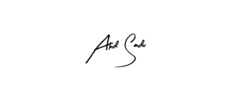 Make a beautiful signature design for name Akd Sadu. With this signature (Arty Signature) style, you can create a handwritten signature for free. Akd Sadu signature style 8 images and pictures png