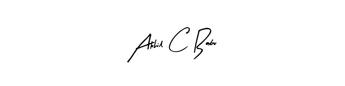 You should practise on your own different ways (Arty Signature) to write your name (Akhil C Babu) in signature. don't let someone else do it for you. Akhil C Babu signature style 8 images and pictures png