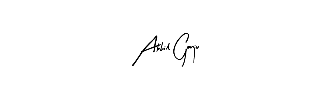 You should practise on your own different ways (Arty Signature) to write your name (Akhil Ganju) in signature. don't let someone else do it for you. Akhil Ganju signature style 8 images and pictures png