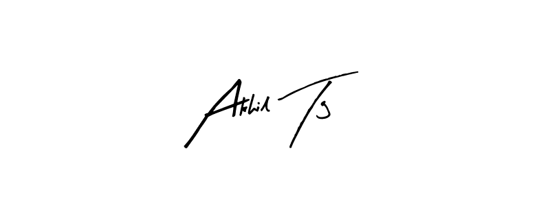 Create a beautiful signature design for name Akhil Tg. With this signature (Arty Signature) fonts, you can make a handwritten signature for free. Akhil Tg signature style 8 images and pictures png