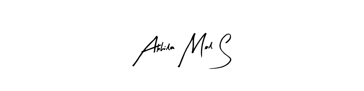 Here are the top 10 professional signature styles for the name Akhila Mol S. These are the best autograph styles you can use for your name. Akhila Mol S signature style 8 images and pictures png