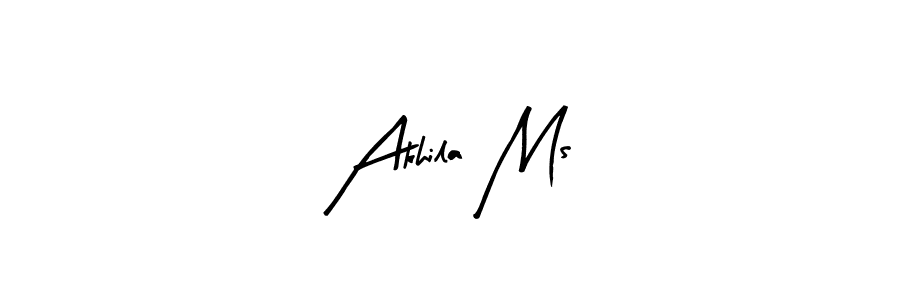 Design your own signature with our free online signature maker. With this signature software, you can create a handwritten (Arty Signature) signature for name Akhila Ms. Akhila Ms signature style 8 images and pictures png