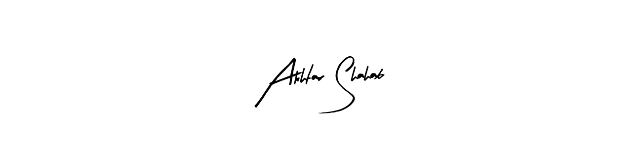 How to make Akhtar Shahab name signature. Use Arty Signature style for creating short signs online. This is the latest handwritten sign. Akhtar Shahab signature style 8 images and pictures png
