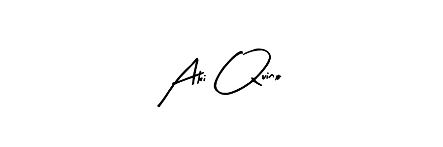 Aki Quino stylish signature style. Best Handwritten Sign (Arty Signature) for my name. Handwritten Signature Collection Ideas for my name Aki Quino. Aki Quino signature style 8 images and pictures png