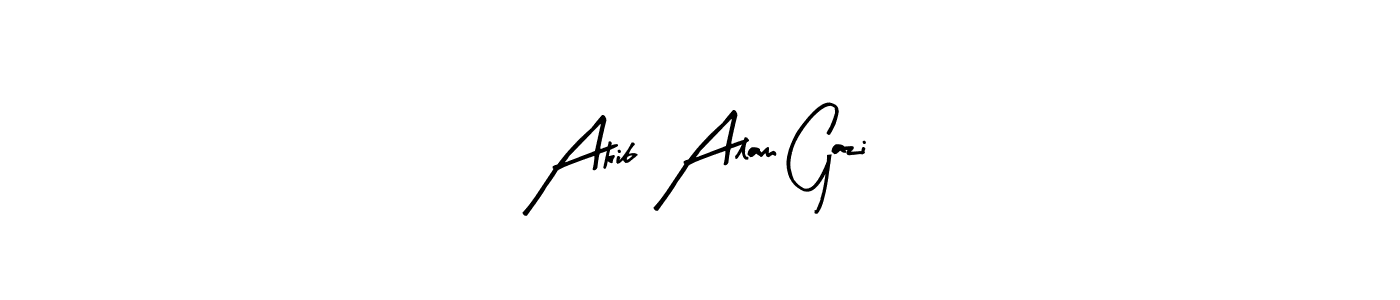 Make a beautiful signature design for name Akib Alam Gazi. With this signature (Arty Signature) style, you can create a handwritten signature for free. Akib Alam Gazi signature style 8 images and pictures png