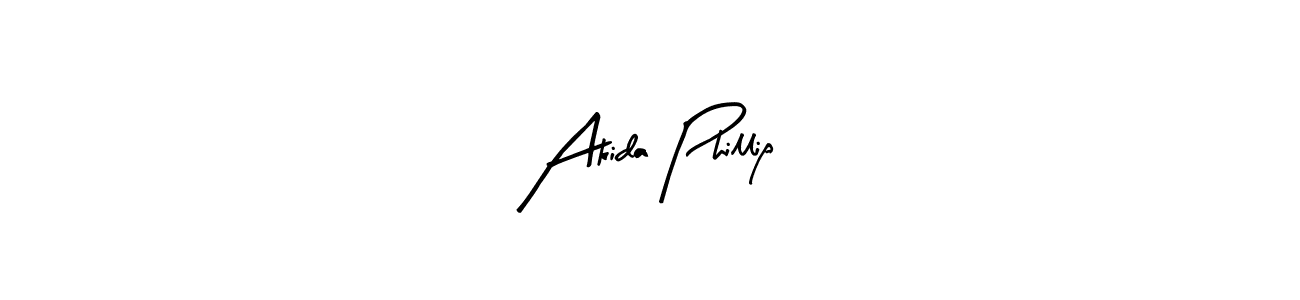 Similarly Arty Signature is the best handwritten signature design. Signature creator online .You can use it as an online autograph creator for name Akida Phillip. Akida Phillip signature style 8 images and pictures png