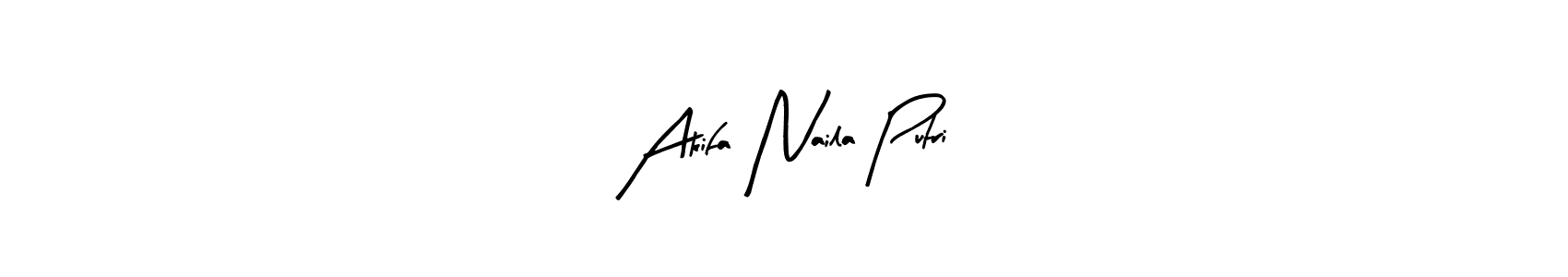 The best way (Arty Signature) to make a short signature is to pick only two or three words in your name. The name Akifa Naila Putri include a total of six letters. For converting this name. Akifa Naila Putri signature style 8 images and pictures png