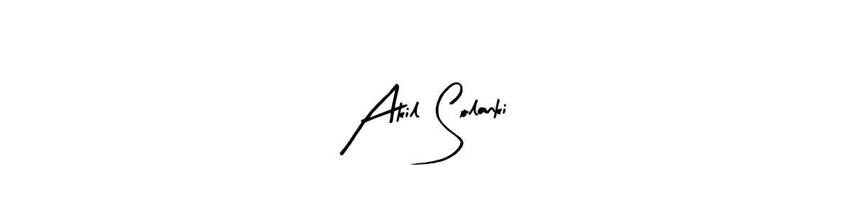 How to make Akil Solanki name signature. Use Arty Signature style for creating short signs online. This is the latest handwritten sign. Akil Solanki signature style 8 images and pictures png
