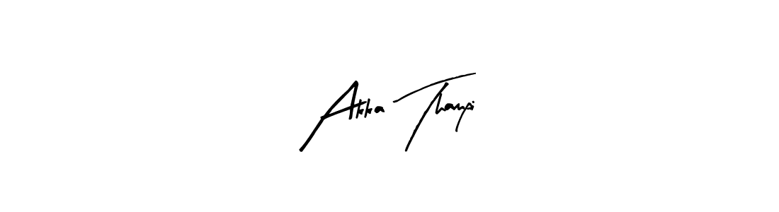 It looks lik you need a new signature style for name Akka Thampi. Design unique handwritten (Arty Signature) signature with our free signature maker in just a few clicks. Akka Thampi signature style 8 images and pictures png