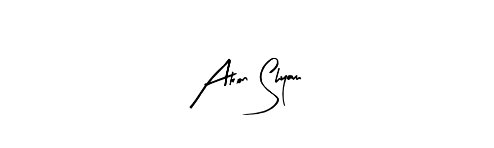 You can use this online signature creator to create a handwritten signature for the name Akon Shyam. This is the best online autograph maker. Akon Shyam signature style 8 images and pictures png