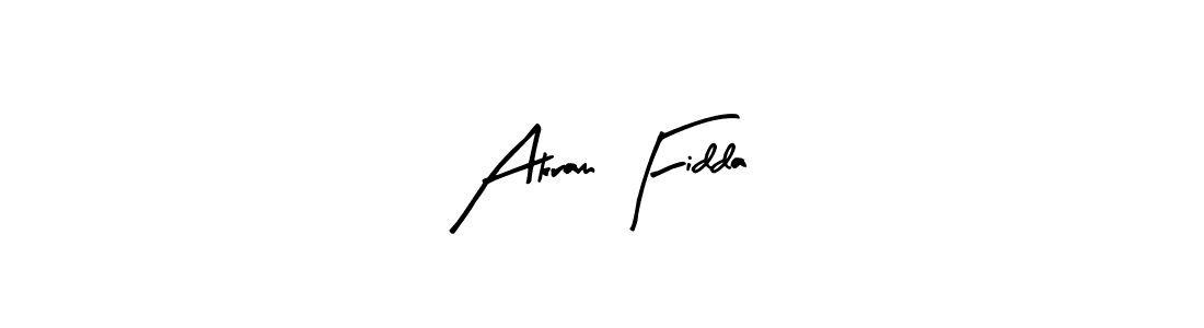 Similarly Arty Signature is the best handwritten signature design. Signature creator online .You can use it as an online autograph creator for name Akram Fidda. Akram Fidda signature style 8 images and pictures png