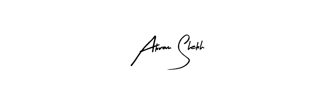 How to make Akram Shekh name signature. Use Arty Signature style for creating short signs online. This is the latest handwritten sign. Akram Shekh signature style 8 images and pictures png