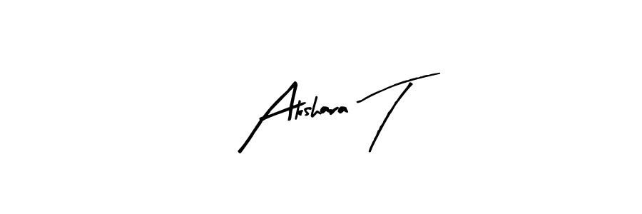 How to make Akshara T name signature. Use Arty Signature style for creating short signs online. This is the latest handwritten sign. Akshara T signature style 8 images and pictures png