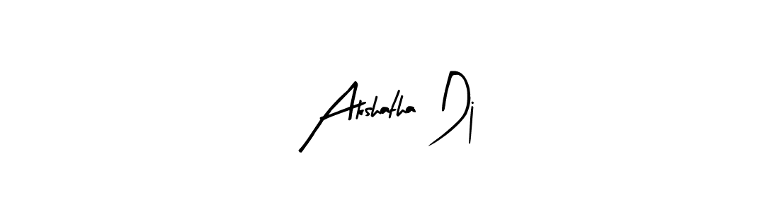 How to make Akshatha Dj name signature. Use Arty Signature style for creating short signs online. This is the latest handwritten sign. Akshatha Dj signature style 8 images and pictures png