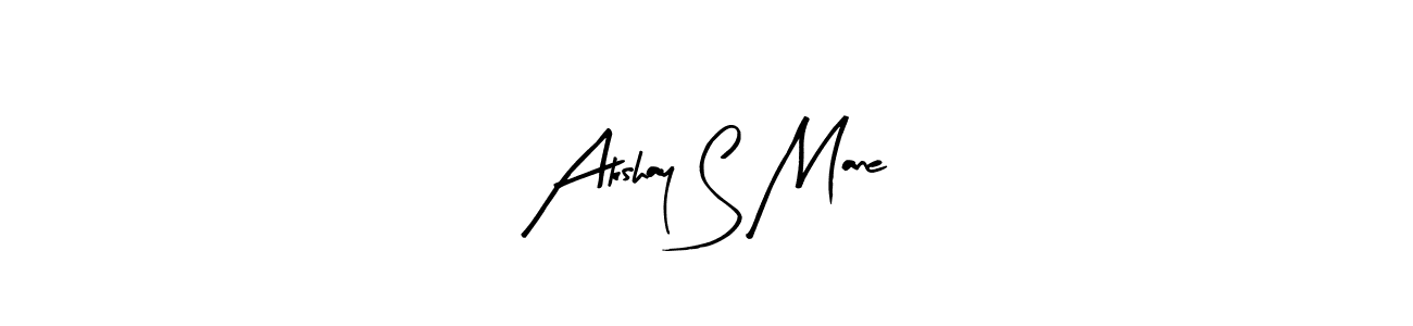 How to make Akshay S Mane name signature. Use Arty Signature style for creating short signs online. This is the latest handwritten sign. Akshay S Mane signature style 8 images and pictures png