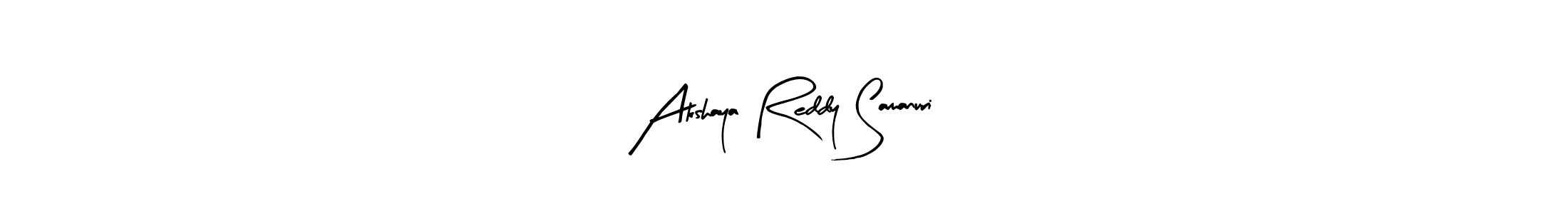 Arty Signature is a professional signature style that is perfect for those who want to add a touch of class to their signature. It is also a great choice for those who want to make their signature more unique. Get Akshaya Reddy Samanuri name to fancy signature for free. Akshaya Reddy Samanuri signature style 8 images and pictures png