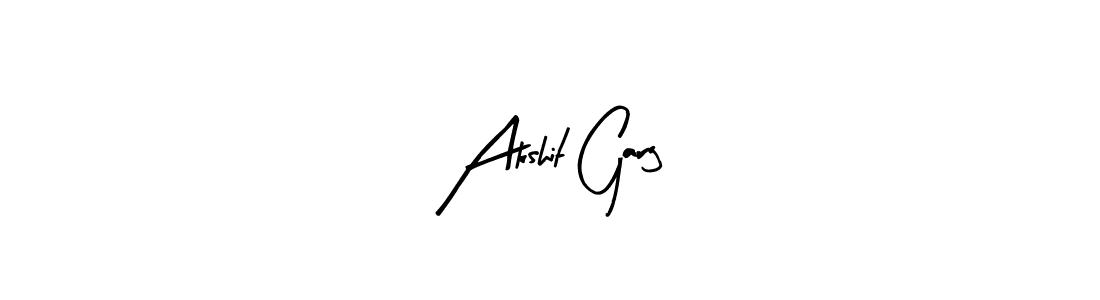 Arty Signature is a professional signature style that is perfect for those who want to add a touch of class to their signature. It is also a great choice for those who want to make their signature more unique. Get Akshit Garg name to fancy signature for free. Akshit Garg signature style 8 images and pictures png