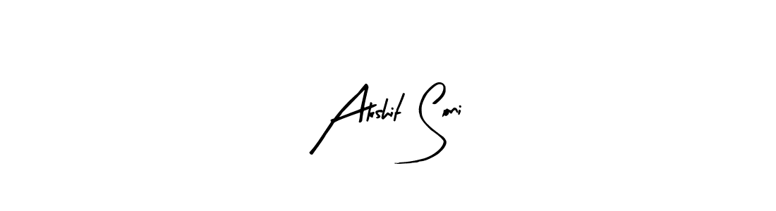 How to make Akshit Soni name signature. Use Arty Signature style for creating short signs online. This is the latest handwritten sign. Akshit Soni signature style 8 images and pictures png