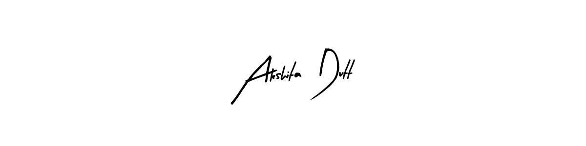 How to make Akshita Dutt signature? Arty Signature is a professional autograph style. Create handwritten signature for Akshita Dutt name. Akshita Dutt signature style 8 images and pictures png