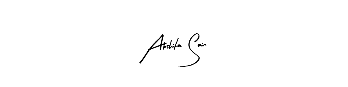 Similarly Arty Signature is the best handwritten signature design. Signature creator online .You can use it as an online autograph creator for name Akshita Sain. Akshita Sain signature style 8 images and pictures png