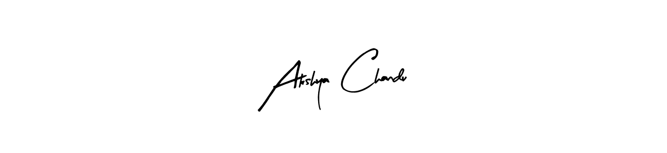 How to make Akshya Chandu signature? Arty Signature is a professional autograph style. Create handwritten signature for Akshya Chandu name. Akshya Chandu signature style 8 images and pictures png