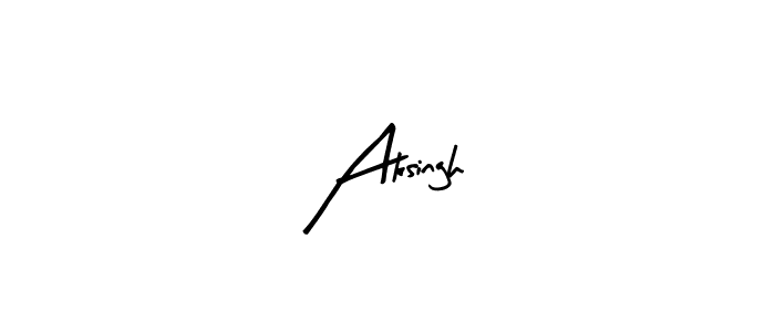 The best way (Arty Signature) to make a short signature is to pick only two or three words in your name. The name Aksingh include a total of six letters. For converting this name. Aksingh signature style 8 images and pictures png