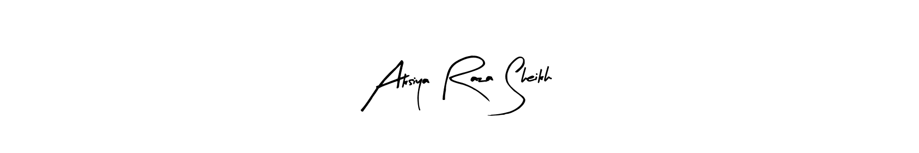 Arty Signature is a professional signature style that is perfect for those who want to add a touch of class to their signature. It is also a great choice for those who want to make their signature more unique. Get Aksiya Raza Sheikh name to fancy signature for free. Aksiya Raza Sheikh signature style 8 images and pictures png