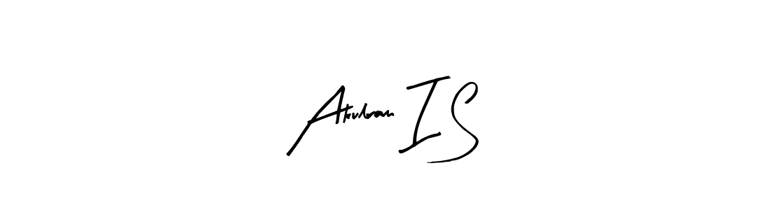 How to make Akulram I S name signature. Use Arty Signature style for creating short signs online. This is the latest handwritten sign. Akulram I S signature style 8 images and pictures png