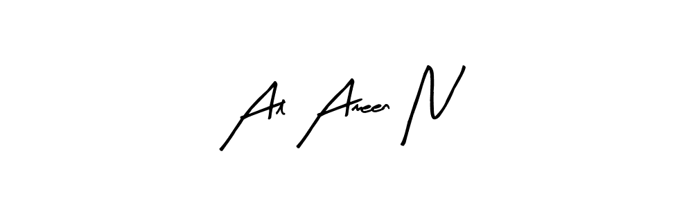 Also we have Al Ameen N name is the best signature style. Create professional handwritten signature collection using Arty Signature autograph style. Al Ameen N signature style 8 images and pictures png
