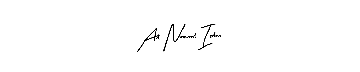 Also You can easily find your signature by using the search form. We will create Al Nazmul Islam name handwritten signature images for you free of cost using Arty Signature sign style. Al Nazmul Islam signature style 8 images and pictures png