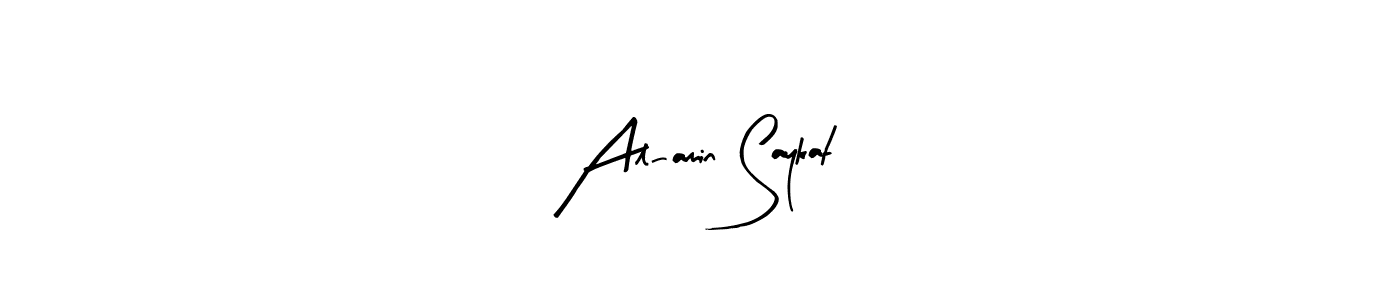 Design your own signature with our free online signature maker. With this signature software, you can create a handwritten (Arty Signature) signature for name Al-amin Saykat. Al-amin Saykat signature style 8 images and pictures png