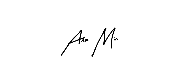Also You can easily find your signature by using the search form. We will create Ala Min name handwritten signature images for you free of cost using Arty Signature sign style. Ala Min signature style 8 images and pictures png