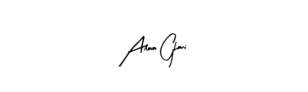 Create a beautiful signature design for name Alaa Ghani. With this signature (Arty Signature) fonts, you can make a handwritten signature for free. Alaa Ghani signature style 8 images and pictures png