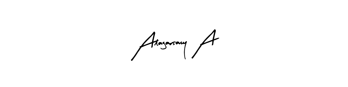 This is the best signature style for the Alagarsamy A name. Also you like these signature font (Arty Signature). Mix name signature. Alagarsamy A signature style 8 images and pictures png