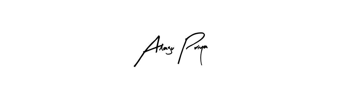 The best way (Arty Signature) to make a short signature is to pick only two or three words in your name. The name Alagu Priya include a total of six letters. For converting this name. Alagu Priya signature style 8 images and pictures png