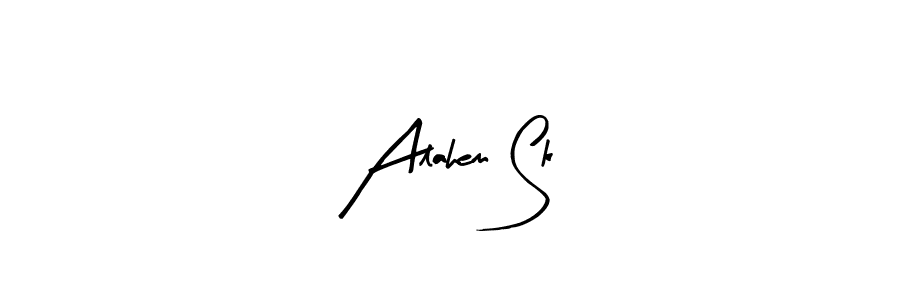 The best way (Arty Signature) to make a short signature is to pick only two or three words in your name. The name Alahem Sk include a total of six letters. For converting this name. Alahem Sk signature style 8 images and pictures png