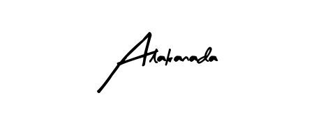 How to make Alakanada name signature. Use Arty Signature style for creating short signs online. This is the latest handwritten sign. Alakanada signature style 8 images and pictures png