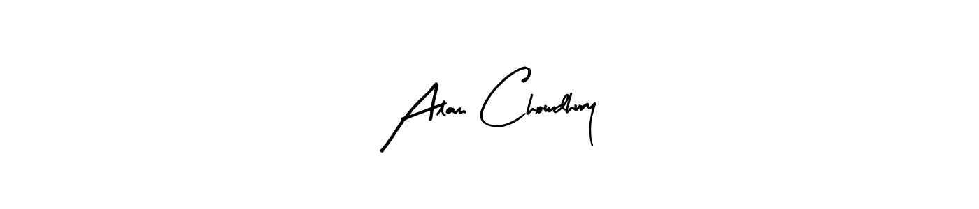 The best way (Arty Signature) to make a short signature is to pick only two or three words in your name. The name Alam Chowdhury include a total of six letters. For converting this name. Alam Chowdhury signature style 8 images and pictures png
