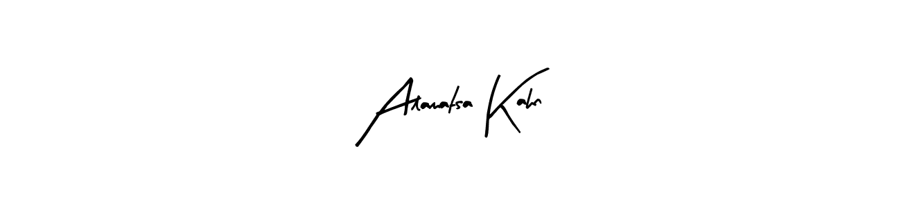 if you are searching for the best signature style for your name Alamatsa Kahn. so please give up your signature search. here we have designed multiple signature styles  using Arty Signature. Alamatsa Kahn signature style 8 images and pictures png