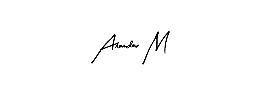 Make a beautiful signature design for name Alamdar M. With this signature (Arty Signature) style, you can create a handwritten signature for free. Alamdar M signature style 8 images and pictures png