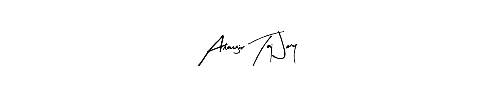 Arty Signature is a professional signature style that is perfect for those who want to add a touch of class to their signature. It is also a great choice for those who want to make their signature more unique. Get Alamgir Taj Jony name to fancy signature for free. Alamgir Taj Jony signature style 8 images and pictures png
