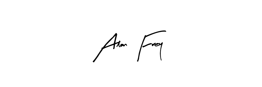 Create a beautiful signature design for name Alan Frey. With this signature (Arty Signature) fonts, you can make a handwritten signature for free. Alan Frey signature style 8 images and pictures png