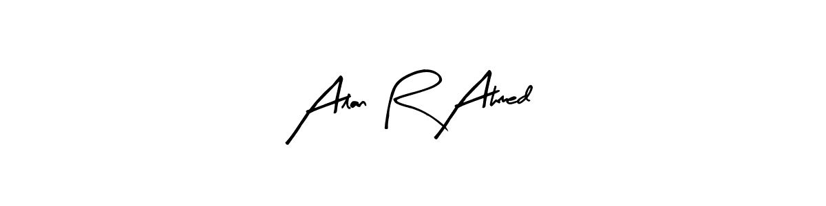 This is the best signature style for the Alan R Ahmed name. Also you like these signature font (Arty Signature). Mix name signature. Alan R Ahmed signature style 8 images and pictures png