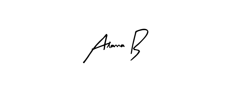 Best and Professional Signature Style for Alanna B. Arty Signature Best Signature Style Collection. Alanna B signature style 8 images and pictures png