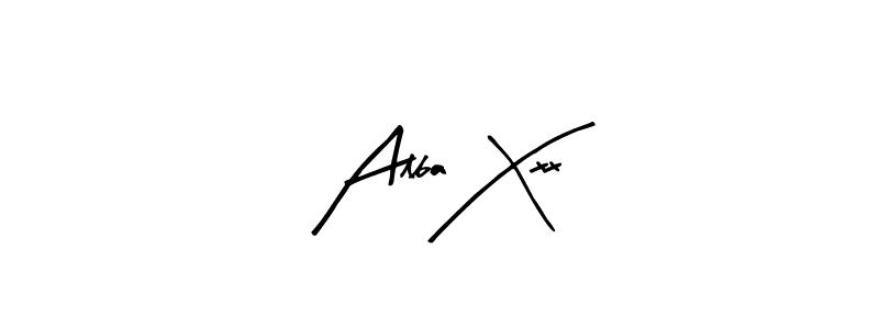 Use a signature maker to create a handwritten signature online. With this signature software, you can design (Arty Signature) your own signature for name Alba Xxx. Alba Xxx signature style 8 images and pictures png