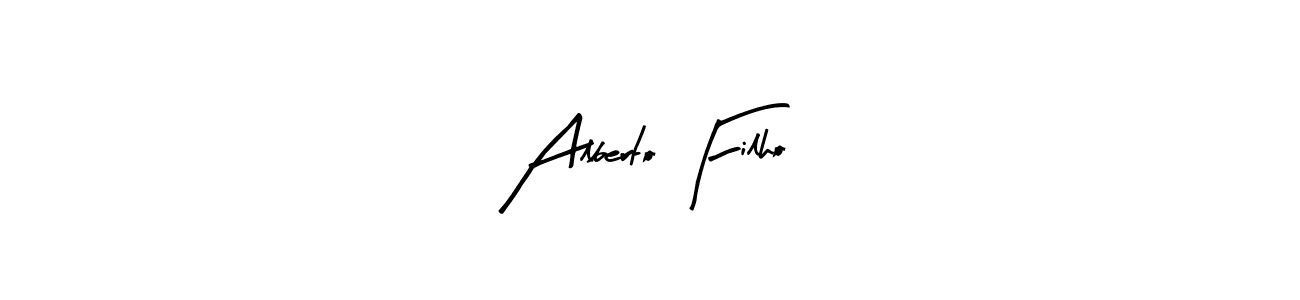 Use a signature maker to create a handwritten signature online. With this signature software, you can design (Arty Signature) your own signature for name Alberto Filho. Alberto Filho signature style 8 images and pictures png